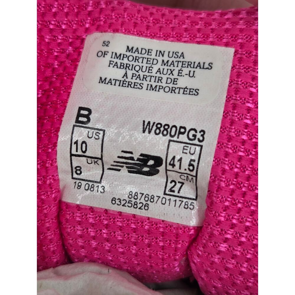 New Balance W880PG3 NEW Women's 10 Neon Green Pink Running Athletic Shoe - Picture 9 of 11